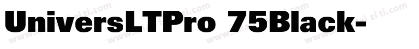 UniversLTPro 75Black字体转换